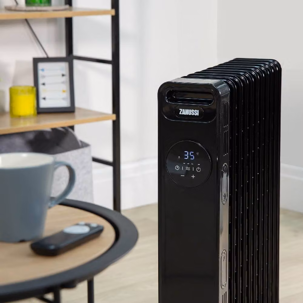 Zanussi ZOFR5005 Portable Oil Filled Radiator 2300W 11 Fin Electric Heater in Black – 6