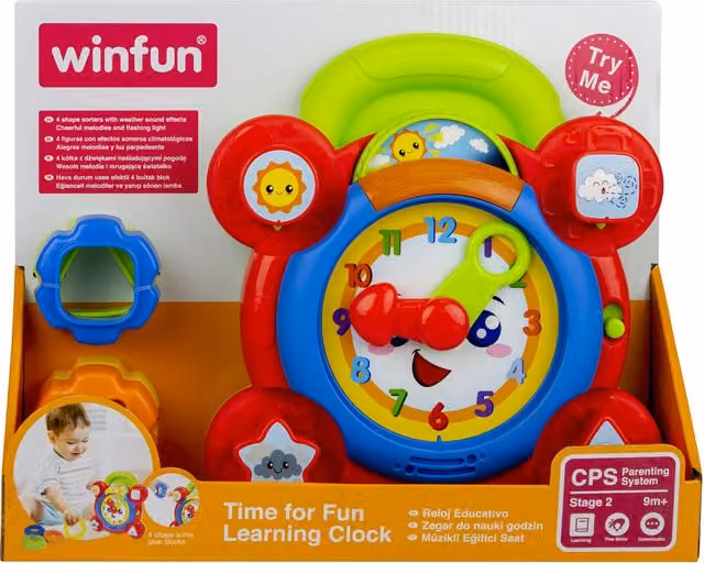 Winfun Time For Fun Learning Clock, Multicolour – 3
