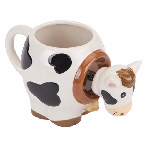 VFM e-Store Shaking Cow Wobble Mug, Multicolour, W: 11 cm, D: 10 cm – 1