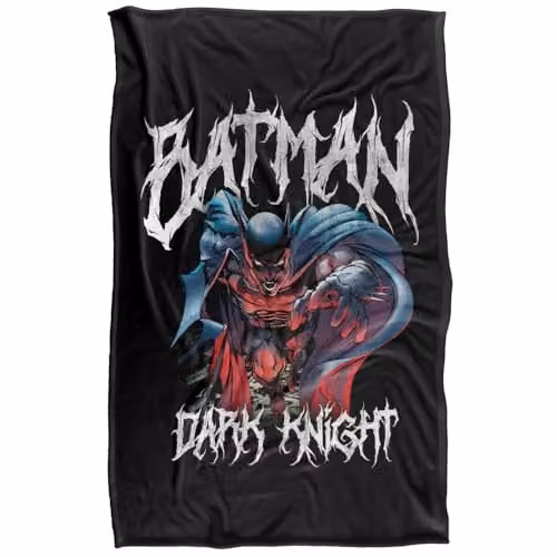 LOGOVISION Batman Evil Dark Knight Band Super Soft Fleece Throw Blanket, Multicolour, W: 91 cm, D: 147 cm