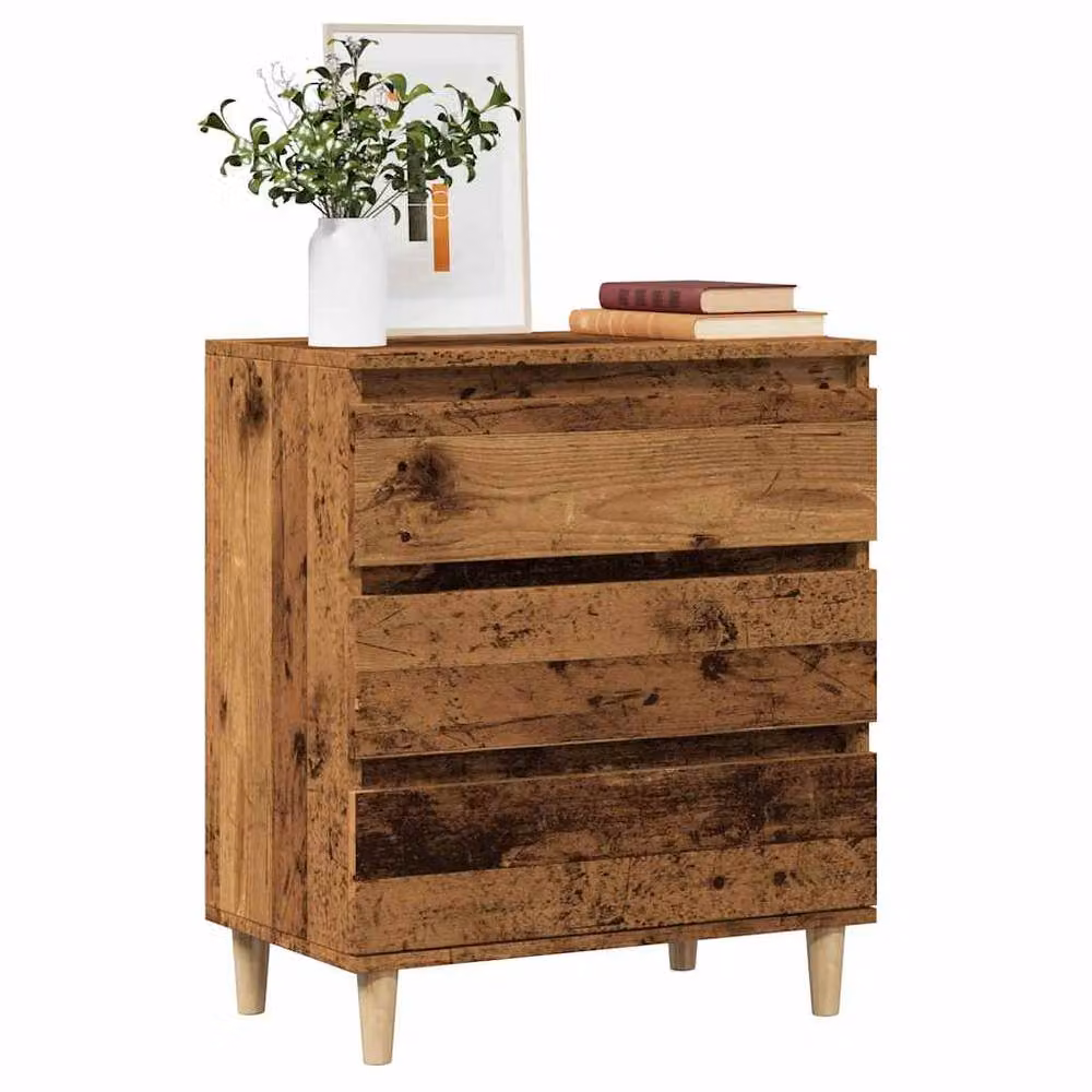 Berkfield Home Rustic Old Wood Sideboard in Brown, W/D/H: 60 x 35 x 70 cm – 2