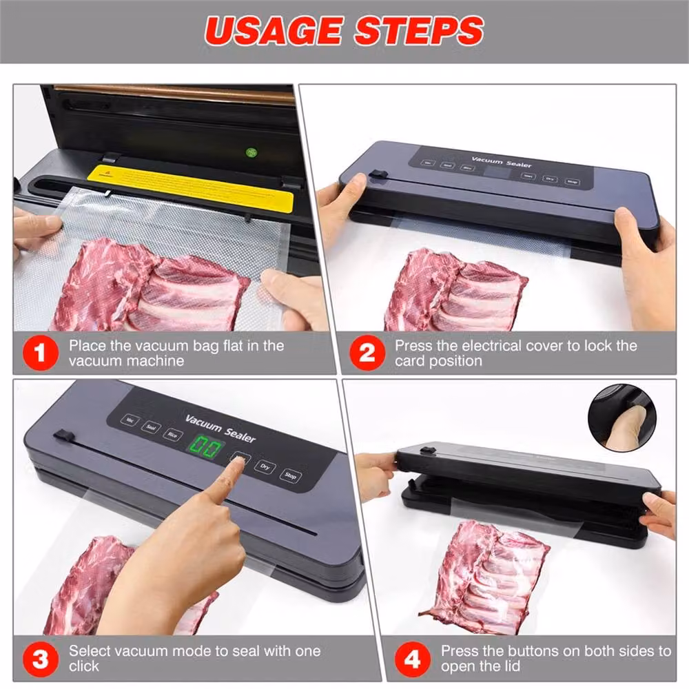 EONLION Vacuum Sealer Machine for Dry and Wet Food in Dark Grey – 4
