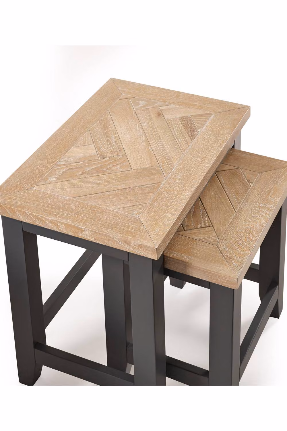 Julian Bowen Bordeaux Nest of Tables in Grey and Oak Wood – 4