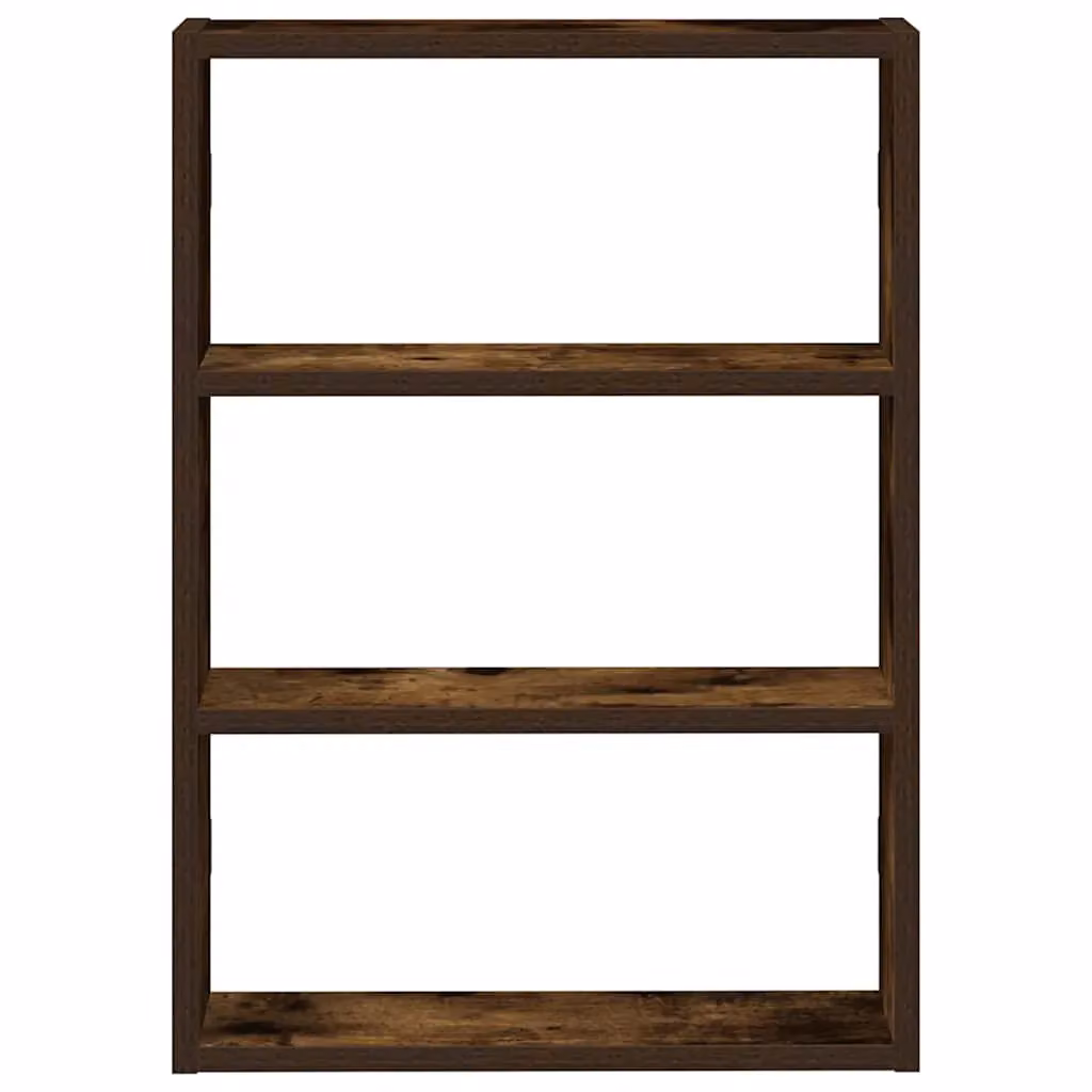 Berkfield Home Wall Mounted Smoked Oak Shelf in Brown, W/D/H: 60 x 43 x 9 cm – 4