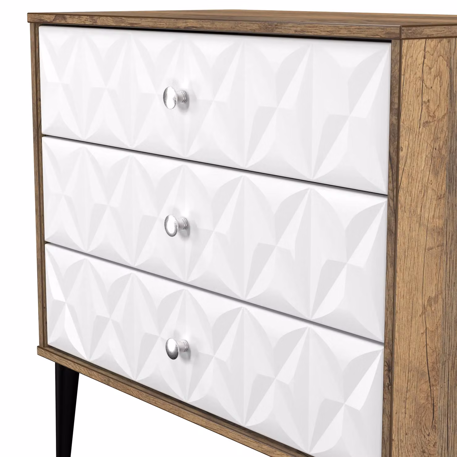 Ready Assembled 2 U Toledo 3 Drawer Chest in Dark Brown – 3