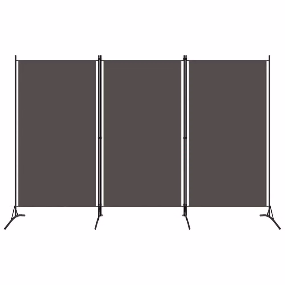 Berkfield Home 3-Panel Room Divider in Anthracite Grey, W: 260 cm, H: 180 cm – 2