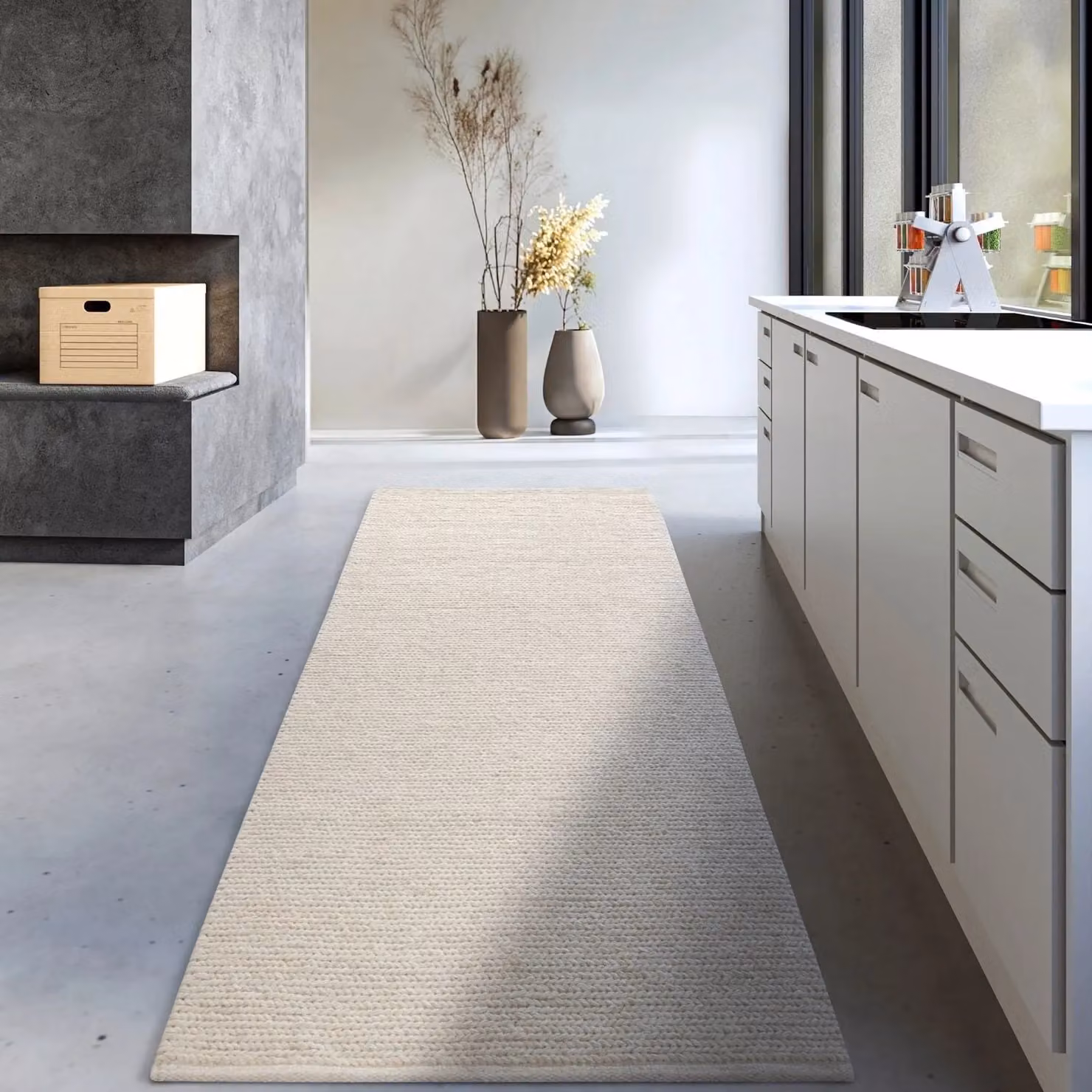 Villeroy & Boch 1748 Francois Handmade Wool Rug in White, W: 80 cm, L: 150 cm – 3