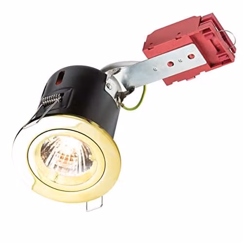 Netlighting Fixed GU10 Fire-Rated Recessed Downlight in Brass and Gold