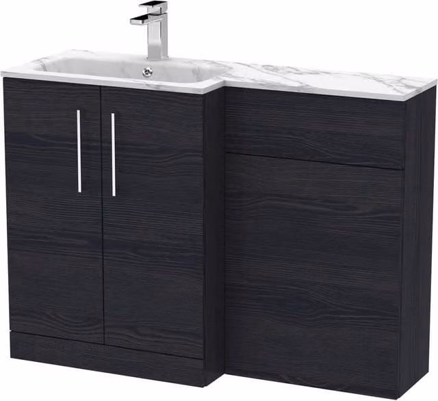 Balterley Bramshall 2 Door Left-Hand Combination Bathroom Unit, Black