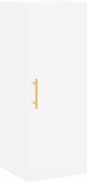 Berkfield Home White Wall Mounted Cabinet W/D/H: 34.5 x 34.0 x 90.0 cm