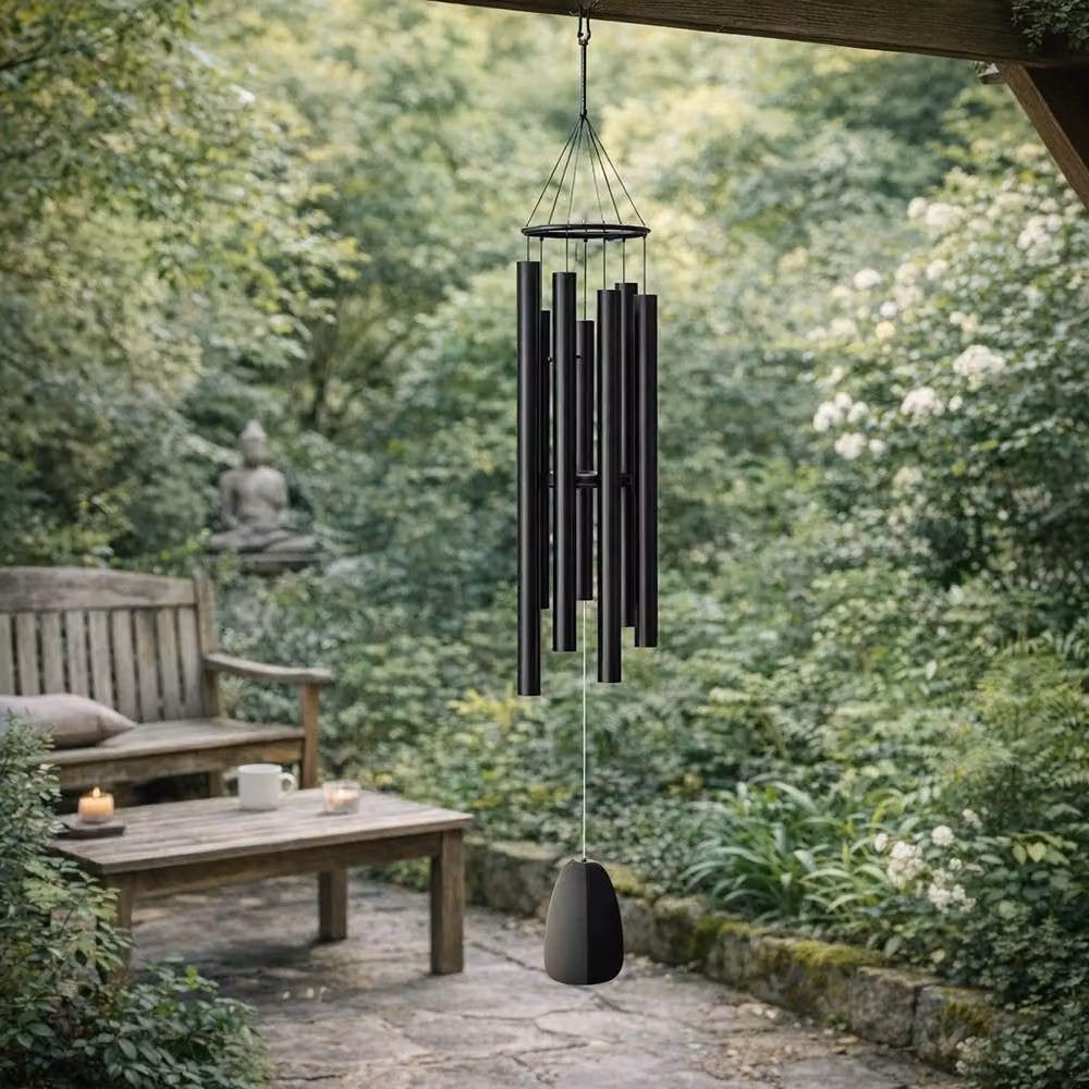 Woodstock Chimes Bells of Paradise Wind Chime, Black, Height: 137 cm – 2