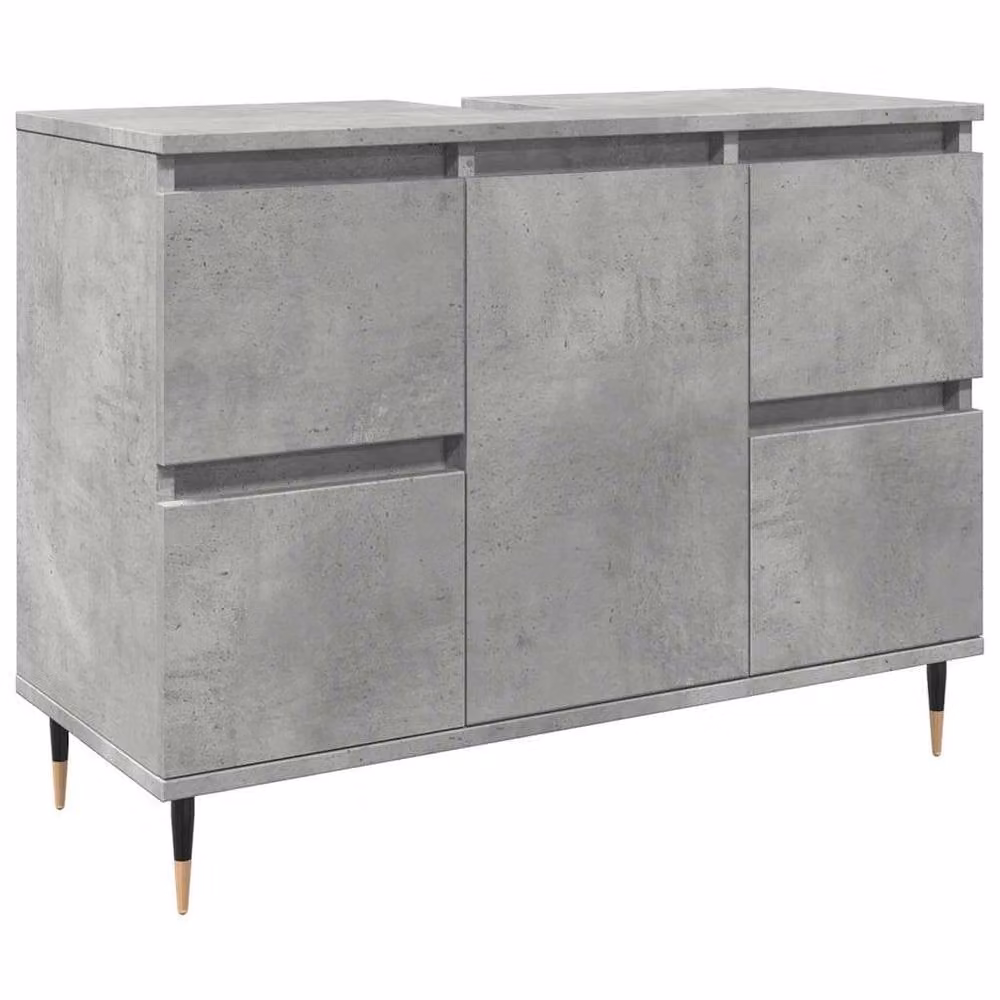 Berkfield Home Concrete Grey Bathroom Cabinet with Internal Drawers, W/D/H: 80 x 33 x 60 cm – 2