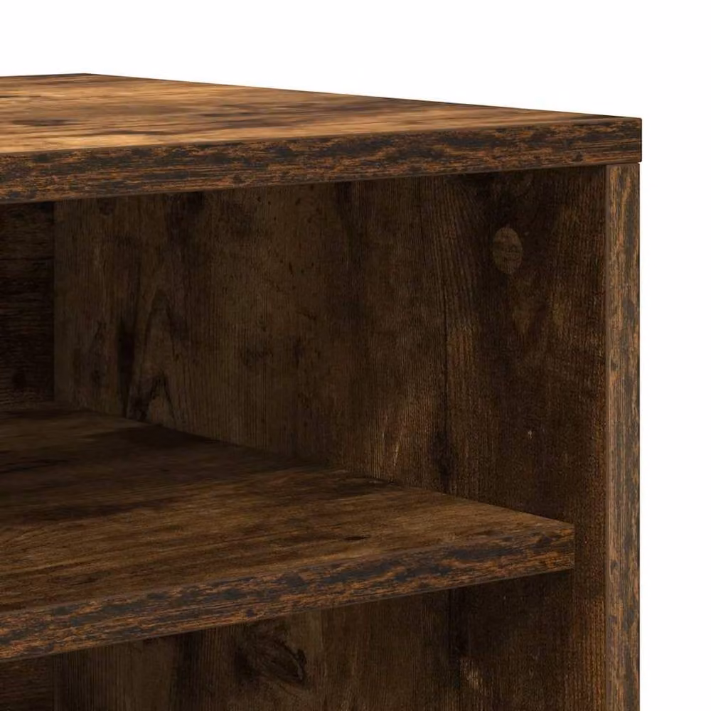 Berkfield Home Smoked Oak Shoe Cabinet in Brown, W/D/H: 60 x 35 x 70 cm – 5