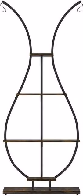 KORVIXA 5-Tier Vase Shape Plant Stand in Black – 1