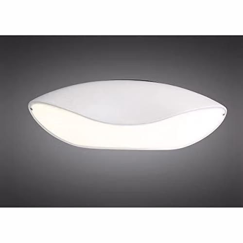 Netlighting Pasion Oval 4 Light Ceiling Light in Gloss White and Polished Chrome with E27 Bulbs – 2