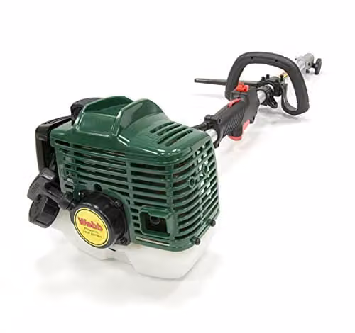 Webb WEMC26 4-in-1 2-Stroke Petrol Multicutter Line Trimmer, Brushcutter, Hedgetrimmer, Pruner and Chainsaw, Green – 1