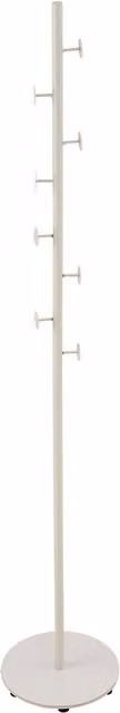 Livingandhome Modern White Freestanding Coat Stand with Stone Base