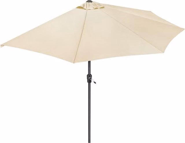 Christow Half Garden Parasol in Beige