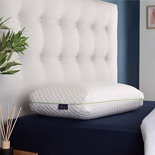 Snuggledown Bamboo Memory Foam Orthopedic Pillow with Firm Support for Side Sleepers, White, W/H: 64 x 38 cm – 2