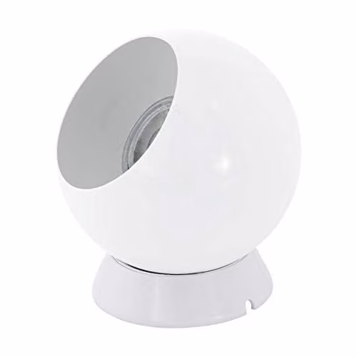 Loops White Metal Table Desk Lamp with GU10 LED Bulb Included – 1