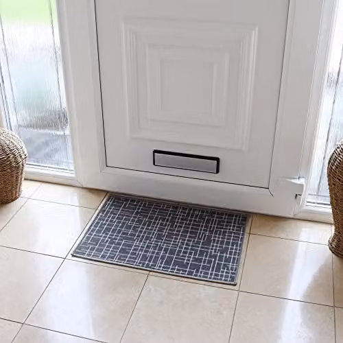 JVL Savio Machine Washable Non-Slip Door Mat, Grey, W: 40 cm, D: 60 cm – 3