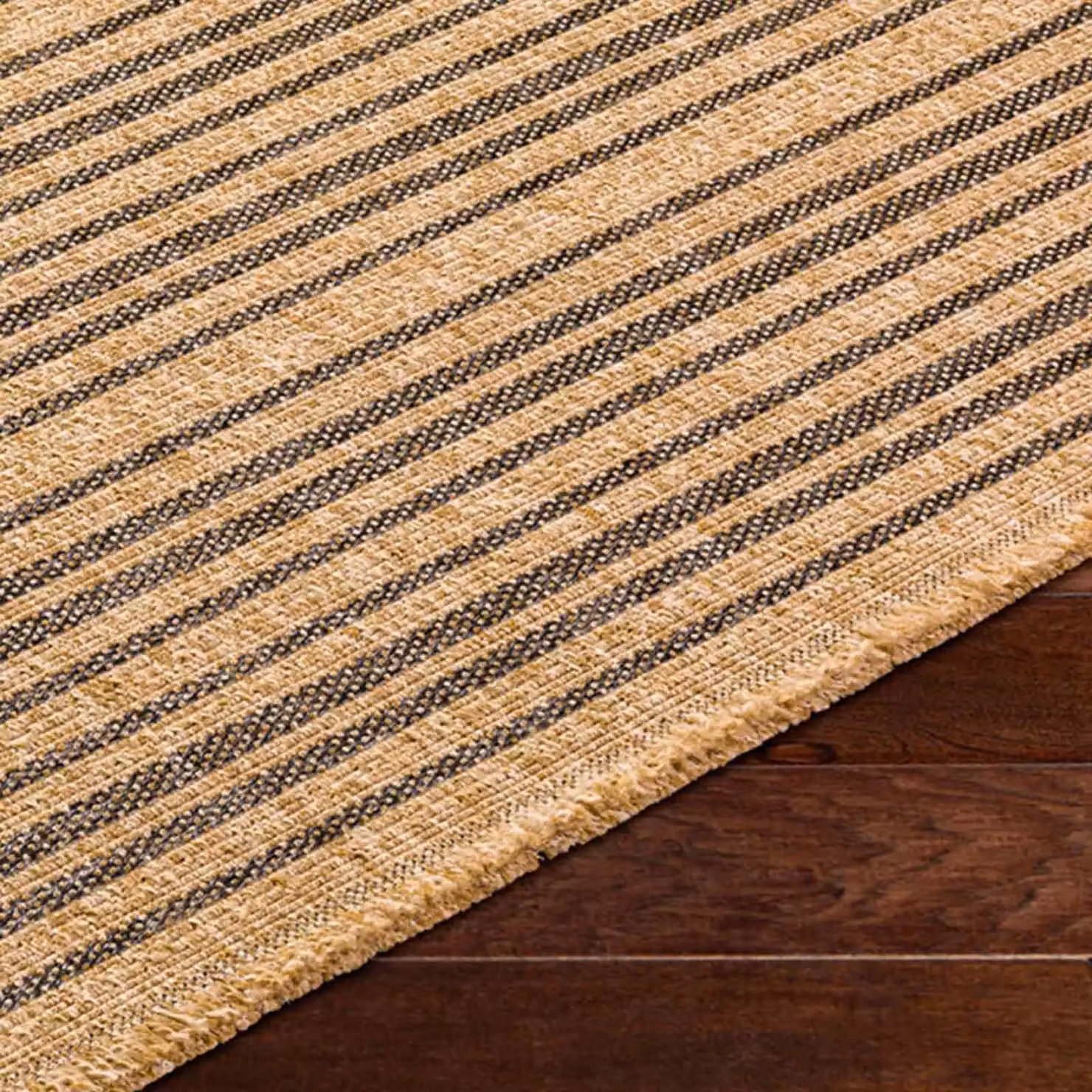 Livabliss Mirage-Cottage Jute-Look In- & Outdoor Rug in Brown, Beige and Black with Fringes, W: 160 cm, D: 215 cm – 2