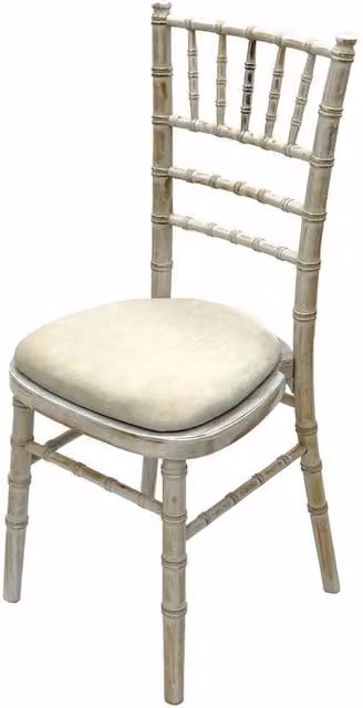Kelvenix Wedding Chairs with Removable Ivory Seat Pad in Beige