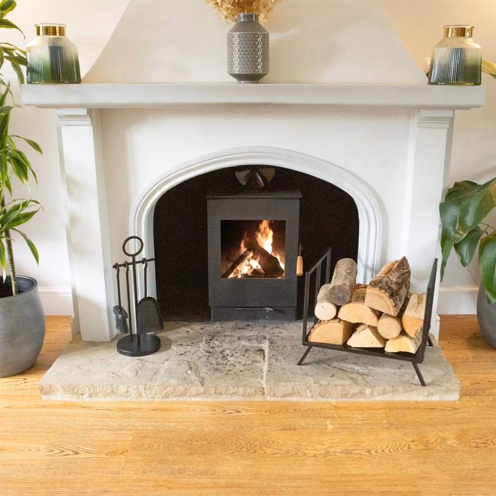 Havendro Black Metal Fireside Log Storage Rack for Indoor Wood Burners W/D/H: 48 x 48 x 48 cm – 5