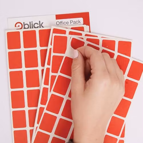 Blick Red Self Adhesive Rectangular Paper Labels, 19mm x 25mm, 960 Pack – 2