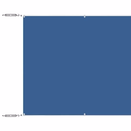 vidaXL Blue Vertical Balcony Cover Awning in Oxford Fabric, W: 60 cm, H: 1000 cm – 1