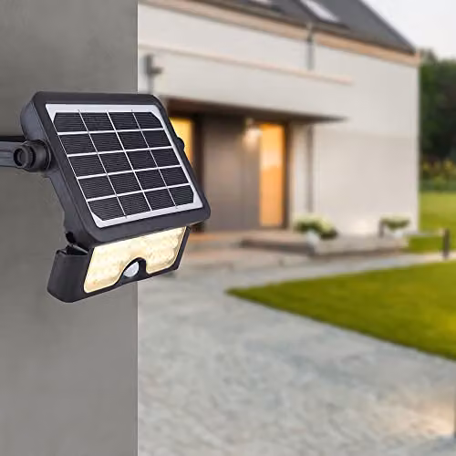 Globo Lighting Black LED Solar Motion Sensor Floodlight for Garden and Construction Use – 3