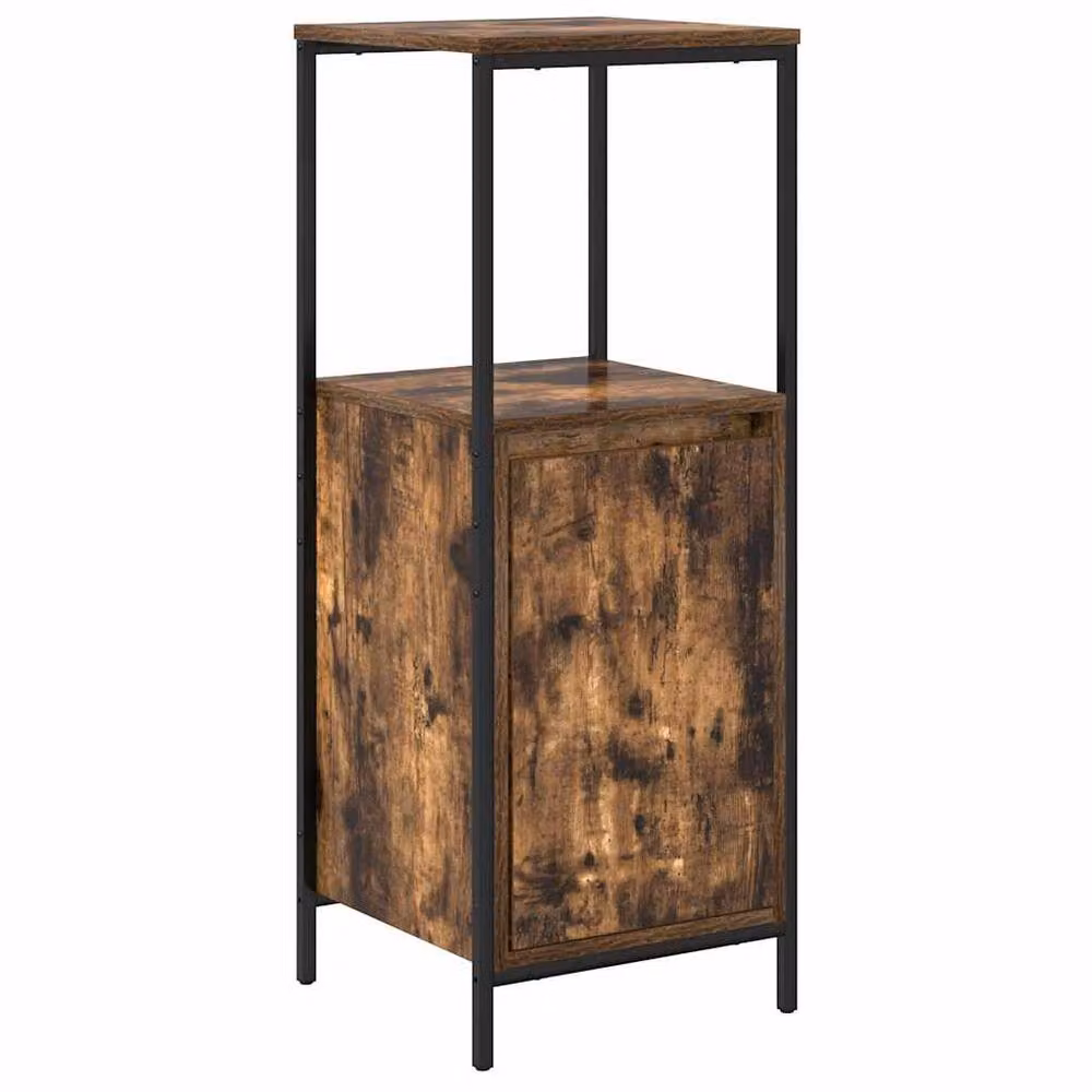 Berkfield Home Durable Bathroom Cabinet with Internal Shelves in Smoked Oak Brown, W/D/H: 36 x 35 x 95 cm – 2