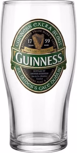 Guinness Transparent Beer Glass