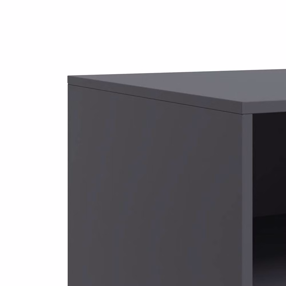 Berkfield Home Anthracite Metal TV Cabinet in Dark Grey, W/D/H: 67 x 39 x 44 cm – 6
