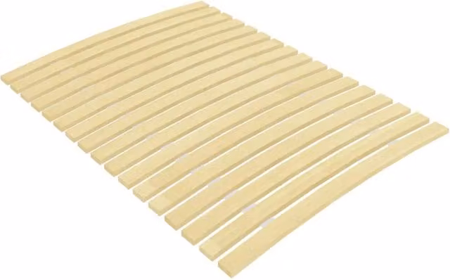 Berkfield Home Brown Slatted Bed Base with 17 Cambered Sprung Wood Slats, W/D/H: 90 x 200 cm