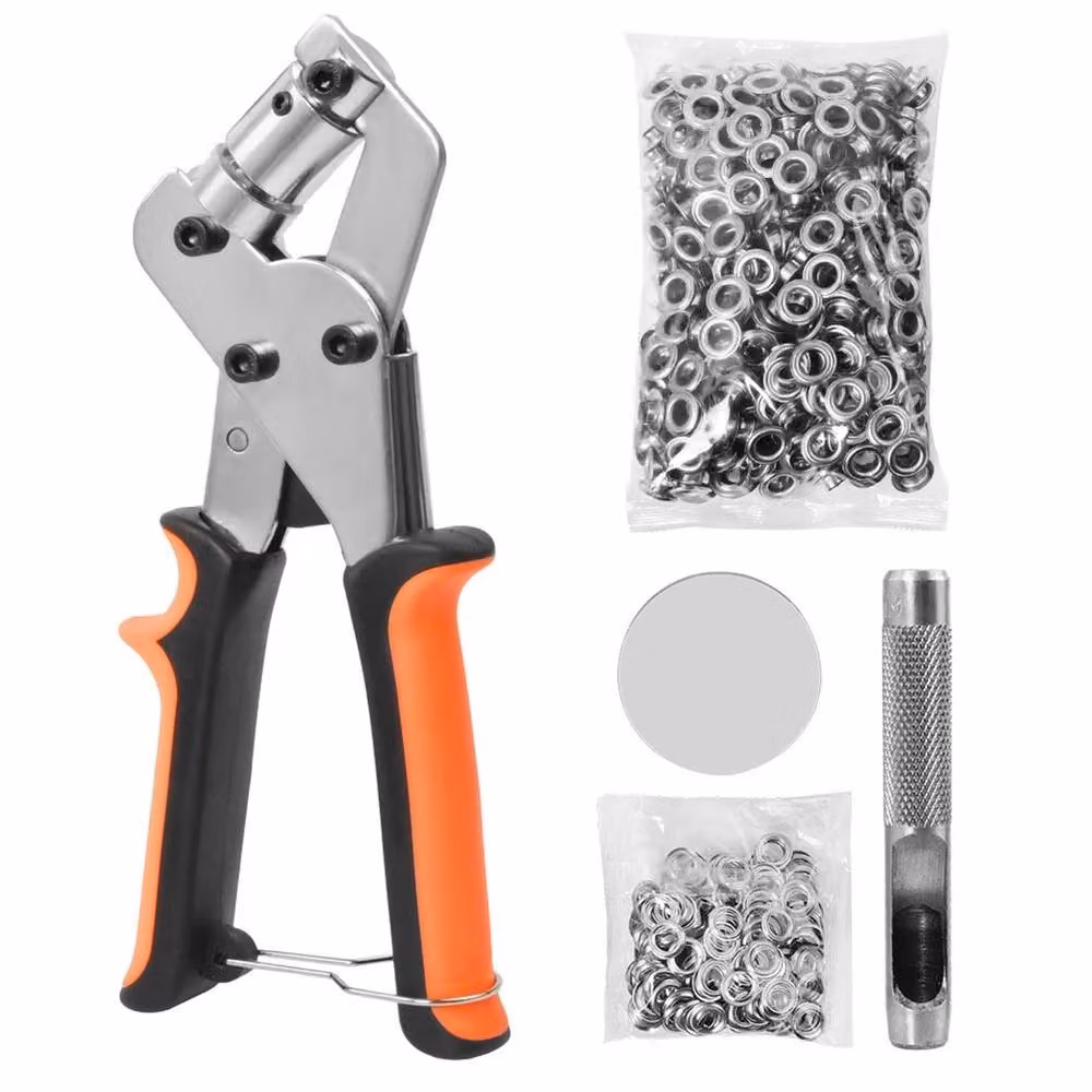 SPETLEK Eyelet Pliers Hole Punch Tool Kit with 500 x 10mm Eyelets in Multicolour – 2