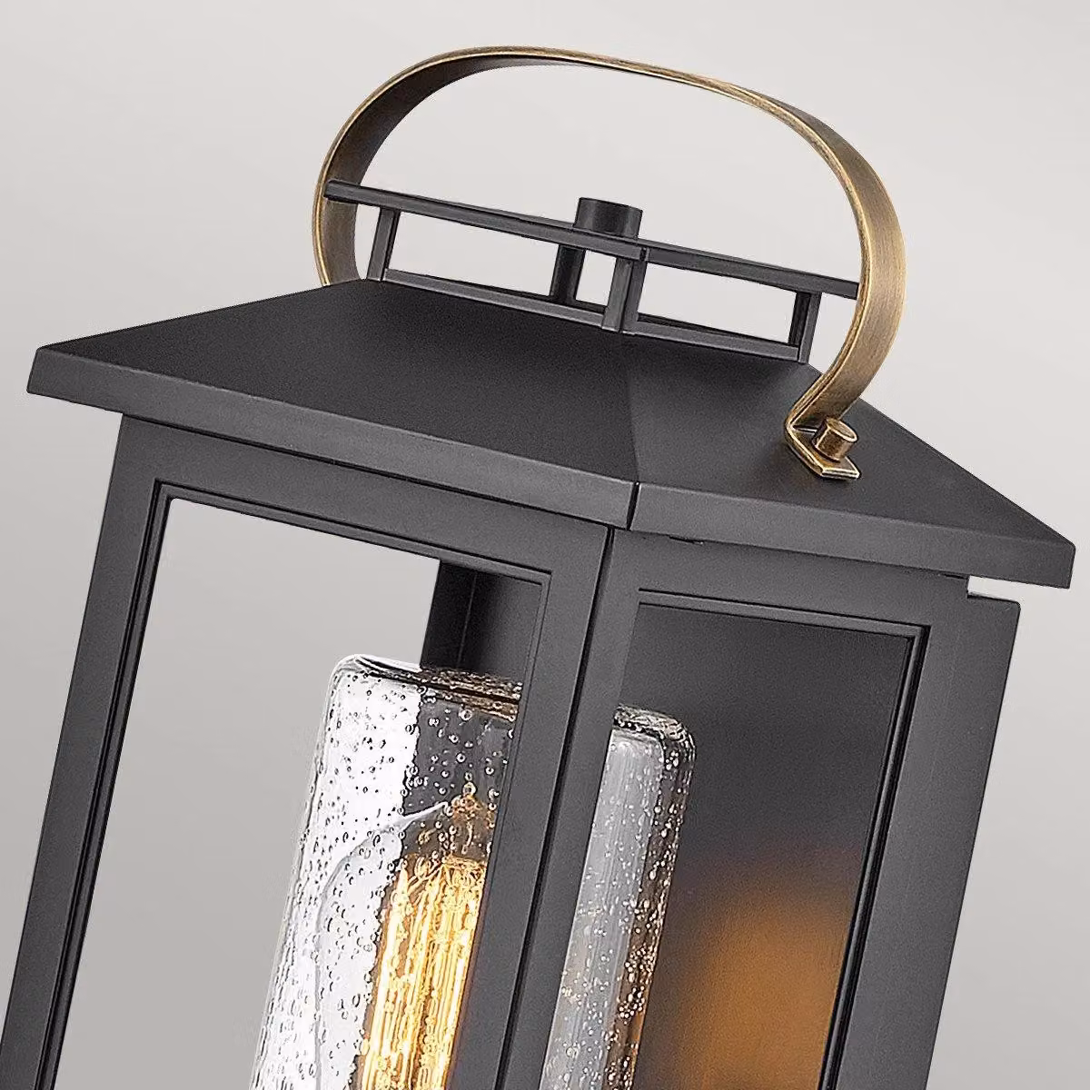 Hinkley Atwater Outdoor Wall Lantern in Black with Transparent Glass, IP44 Rated – 2