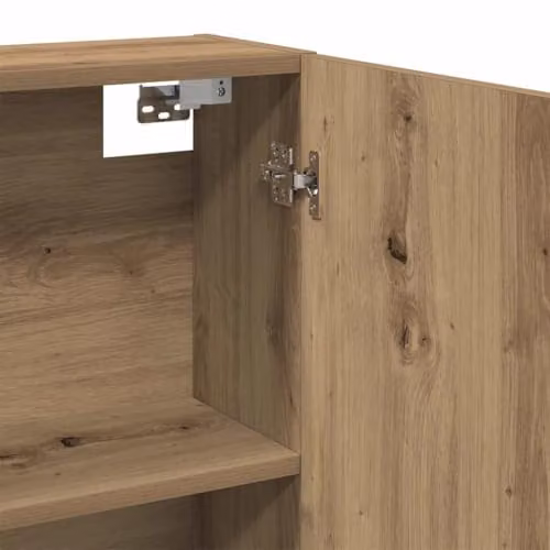 vidaXL Modern Bathroom Mirror Cabinet in Brown with Glass Doors, W/D/H: 64 x 20 x 66.5 cm – 2