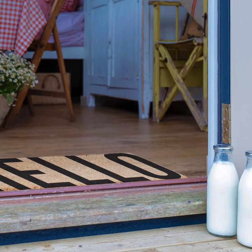 Artsy Mats Hello Text Style Doormat in Black, W/D: 60 x 40 cm – 2