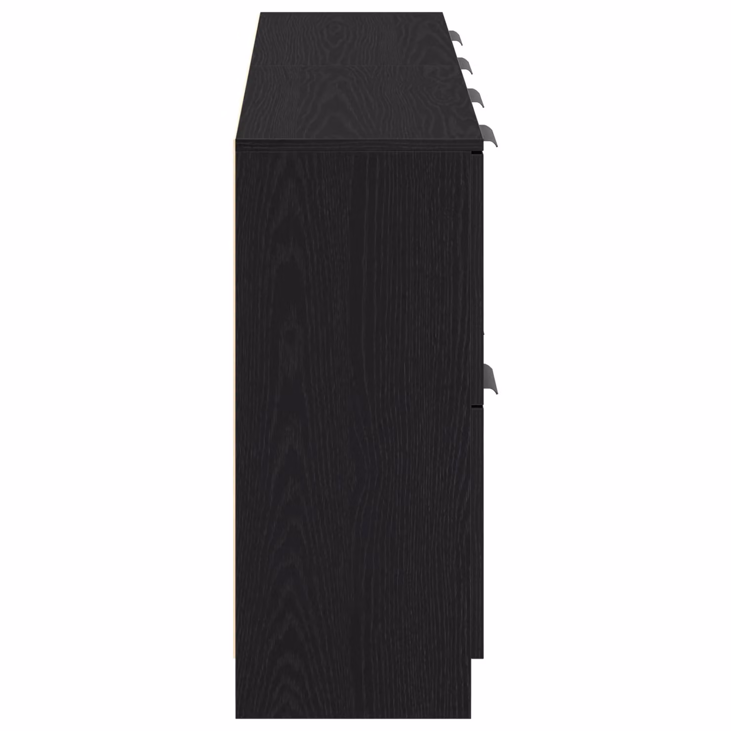 Berkfield Home Set of 2 Modern Black Oak Sideboards in Engineered Wood, W/D/H: 60 x 30 x 70 cm – 4