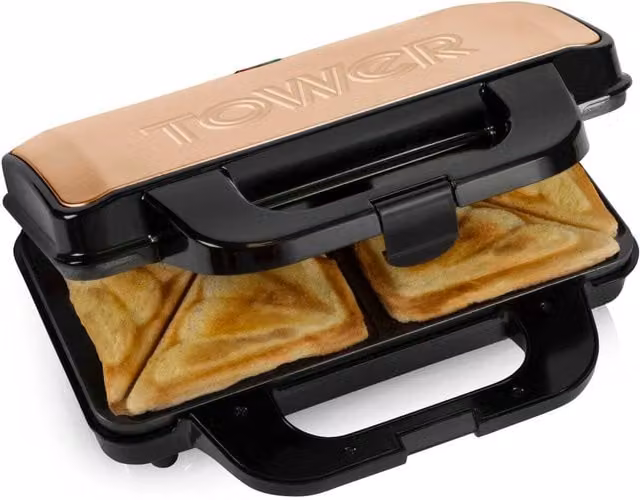 Tower 900W Deep Fill Sandwich Maker in Rose Gold