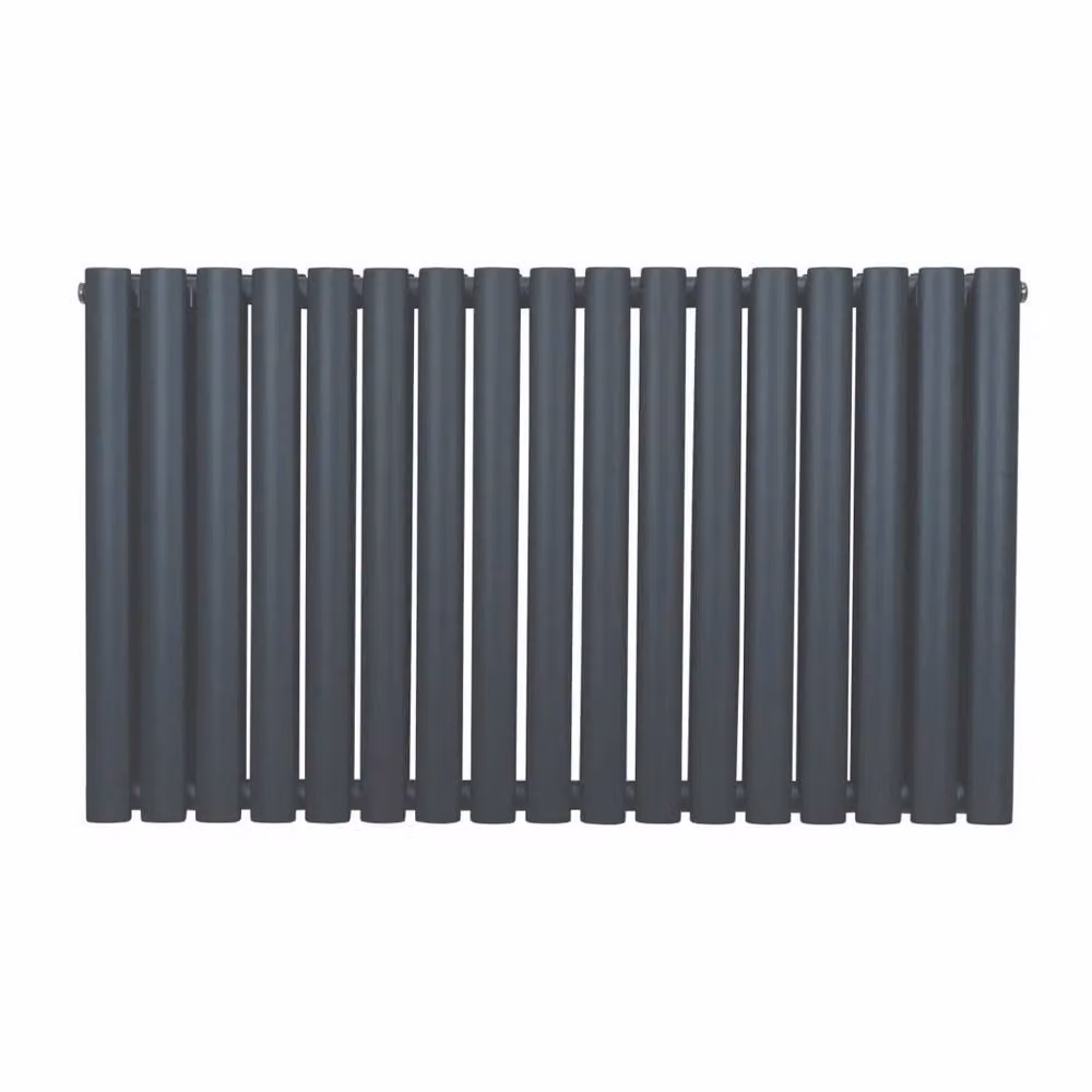 Monstershop Oval Column Radiator in Anthracite Grey, H x W: 102.0 x 60.0 cm – 2