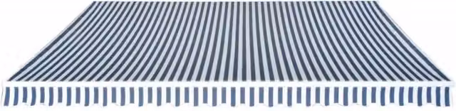 Berkfield Home Manual Operated Folding Awning, Blue and White Striped, 500 cm