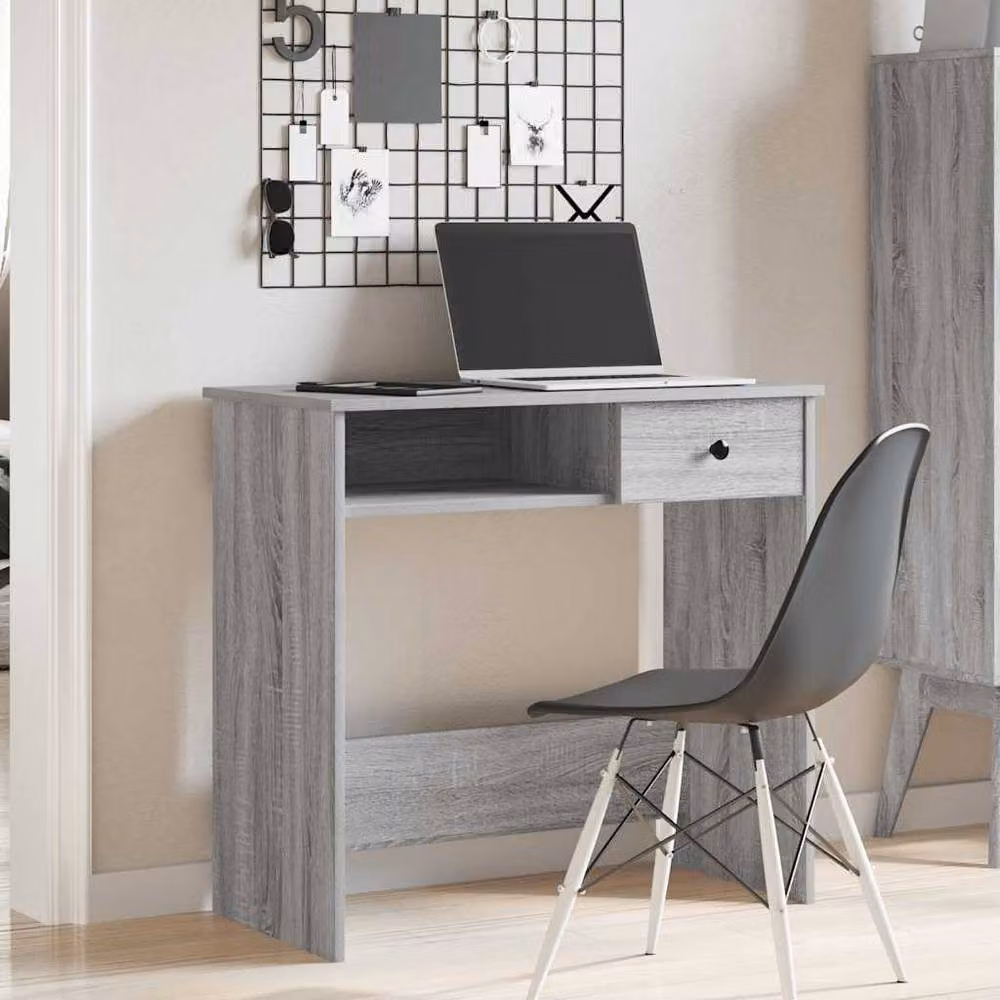 Berkfield Home Writing Desk in Grey Sonoma, W/D/H: 80 x 40 x 75 cm – 3