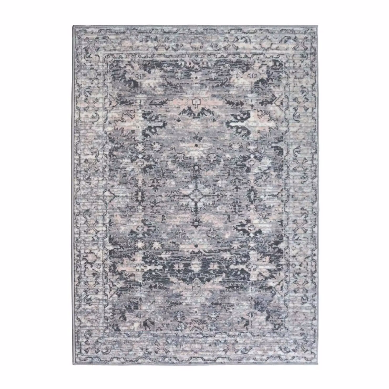 THE RUGS Maestro Collection Vintage Design Rug in Grey and Pink, W: 200 cm, D: 290 cm – 2