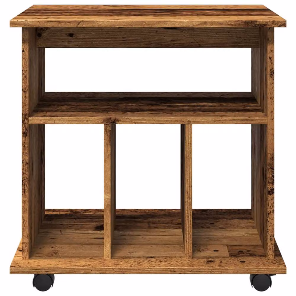 Berkfield Home Rolling Cabinet in Old Wood Brown, W/D/H: 60 x 45 x 60 cm – 5
