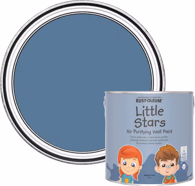 Rust-Oleum Little Stars Air-Purifying Wall Paint in Magical Flute Blue, 2.5 l