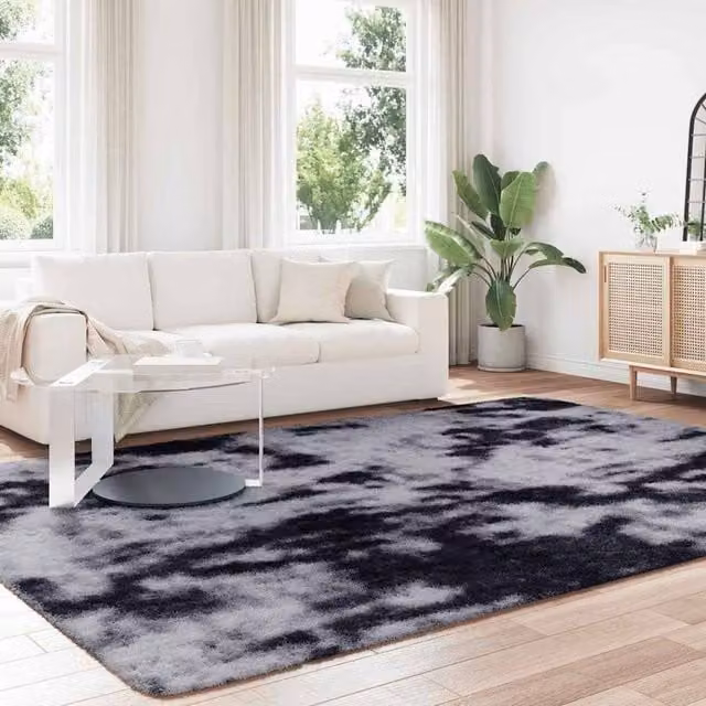 Berkfield Home NAVARRA Shaggy High Pile Rug, Grey, W: 240 cm, D: 340 cm