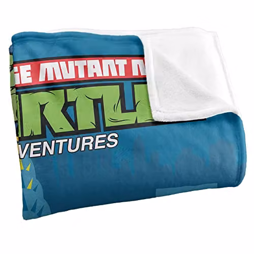 Nickelodeon TMNT Comic Cover No.21 Super Soft Silky Touch Fleece Blanket, Multicolour – 4