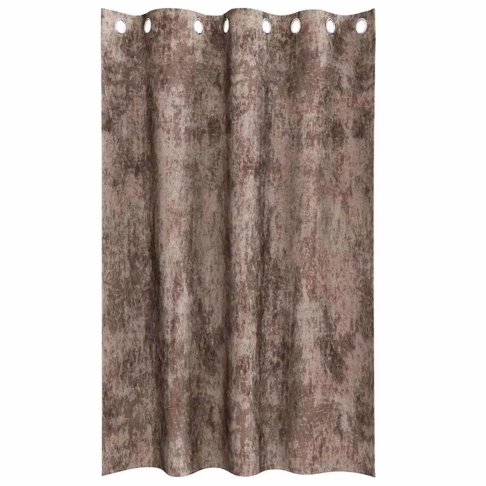 Berkfield Home Cappuccino Brown Semi-Transparent Polyester Eyelet Curtains W: 140 cm, H: 175 cm – 4